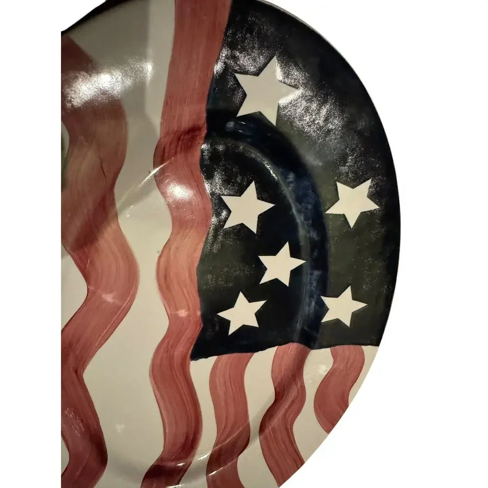 VTG Lillian Vernon‎ Patriotic Platter Stars Stripes July 4th Memorial Labor Day